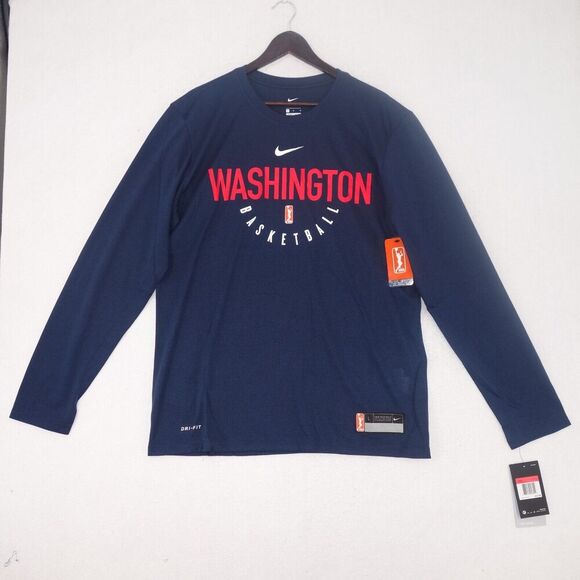 NEW Nike Men's Large Tee Dri-Fit WNBA Washington Basketball Shirt Long Sleeve - Picture 1 of 10